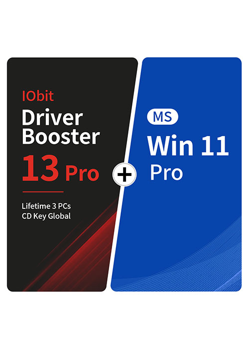 IObit Driver Booster 13 Pro Lifetime 3 PCs CD Key Global+MS Win 11 Pro Pack